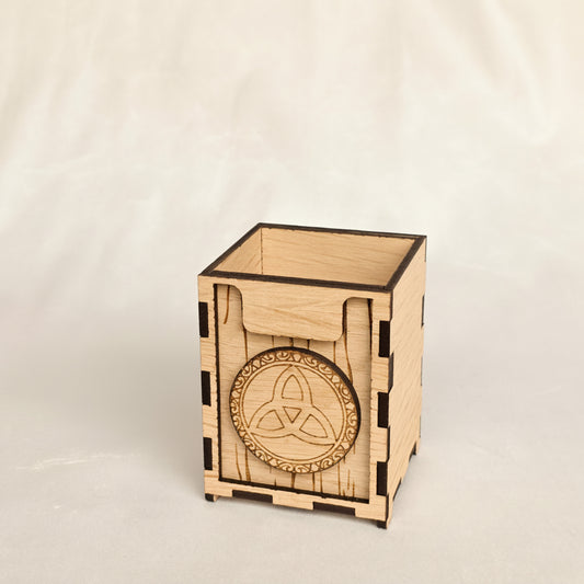 Dice Shaker/Pen Holder with Celtic Knot Design