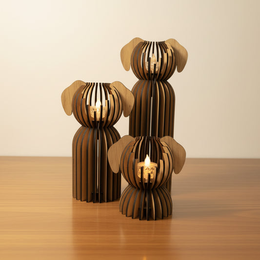 Modern Dog Tealight Holder