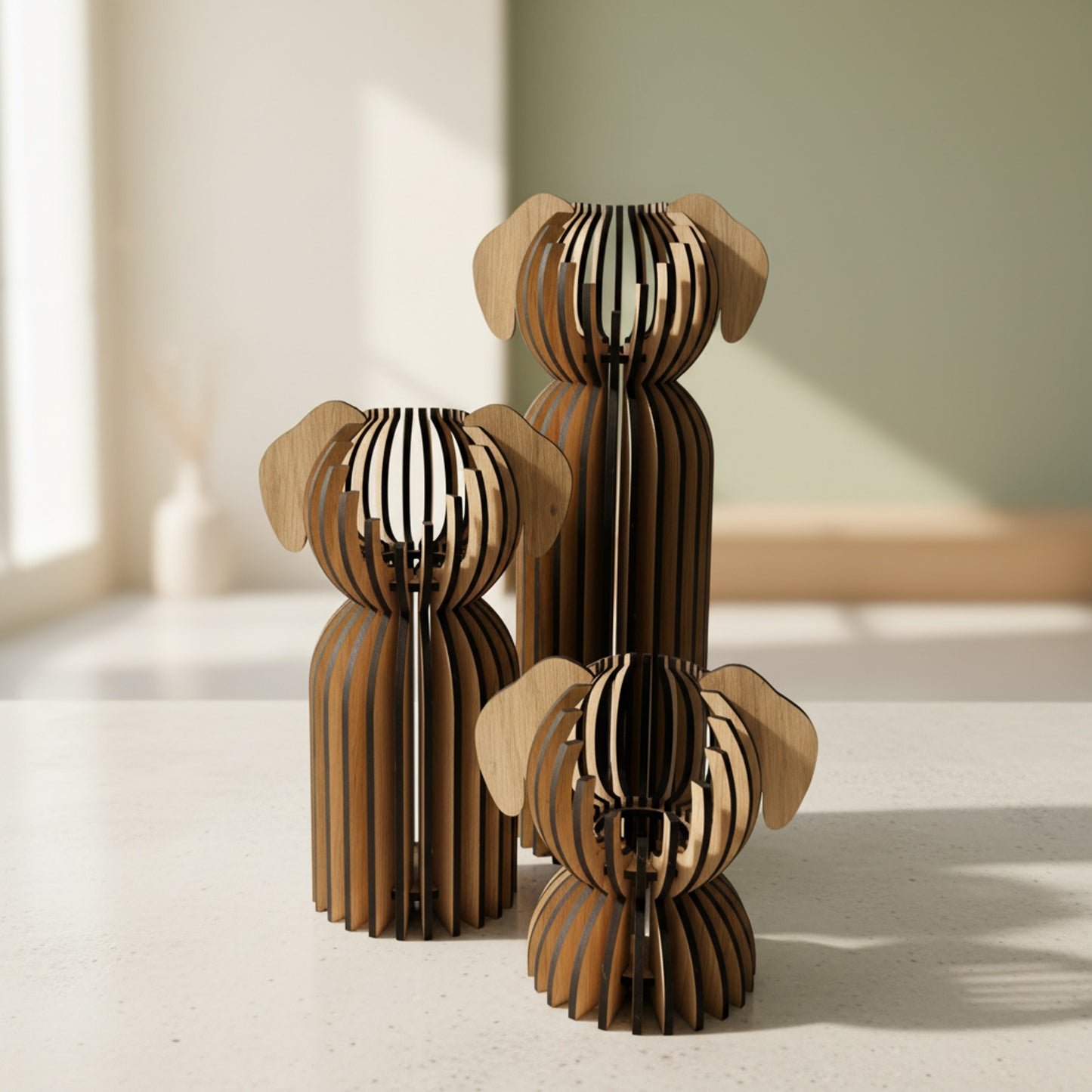 Modern Dog Tealight Holder