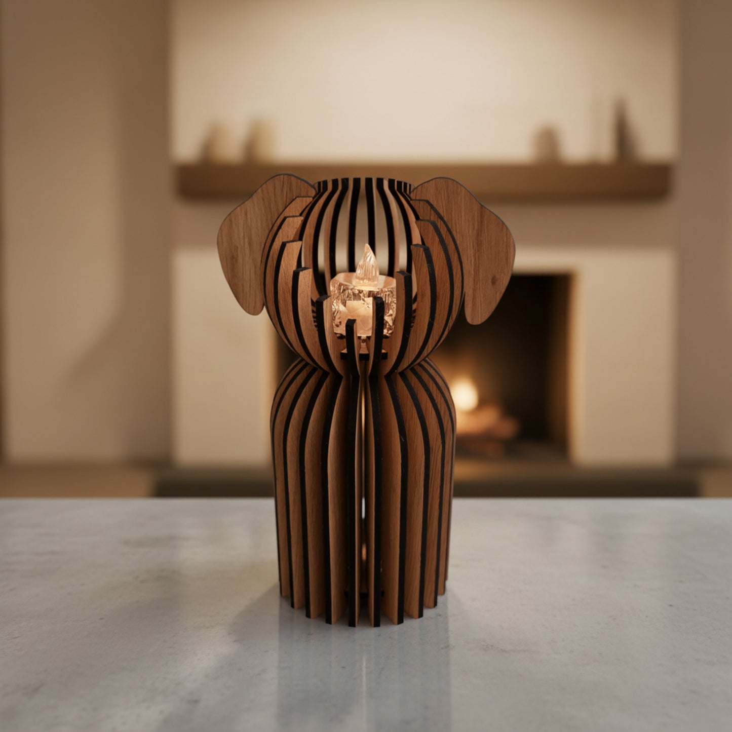 Modern Dog Tealight Holder