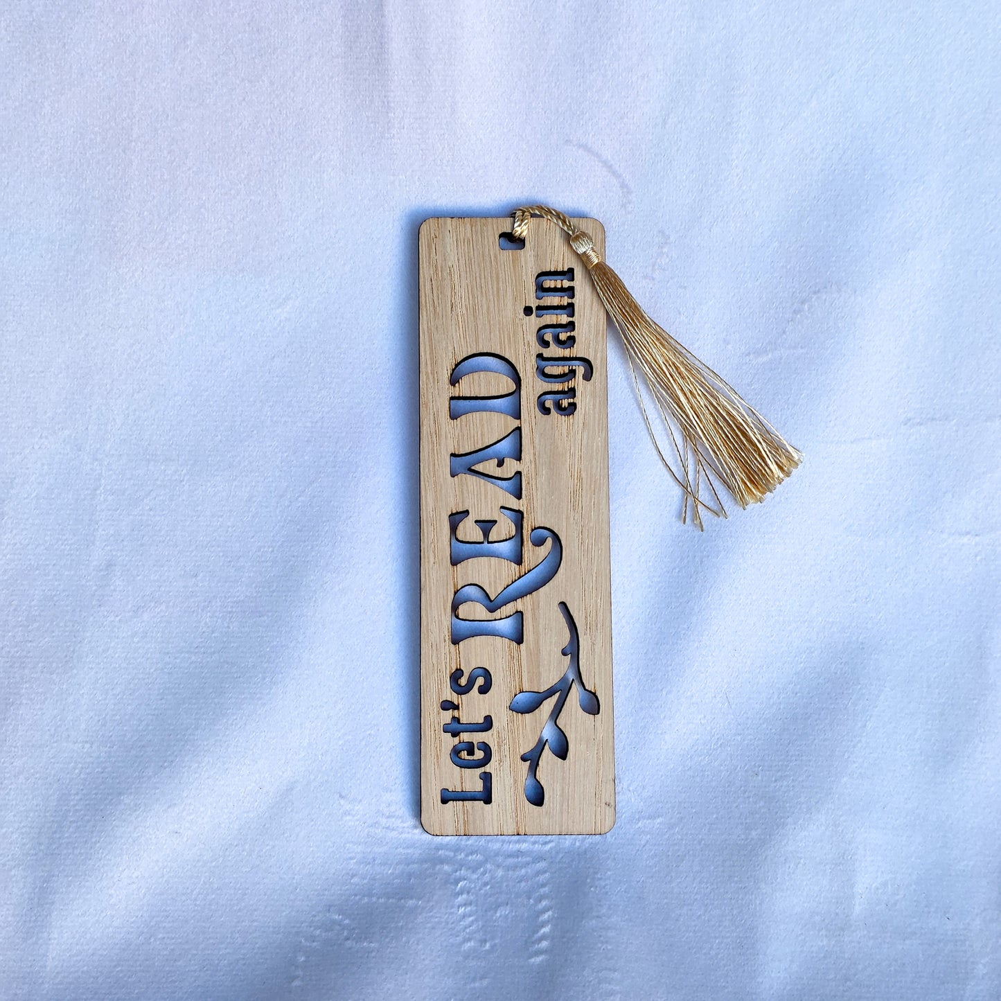Oak Veneer Bookmarks - Laser Cut Text and design