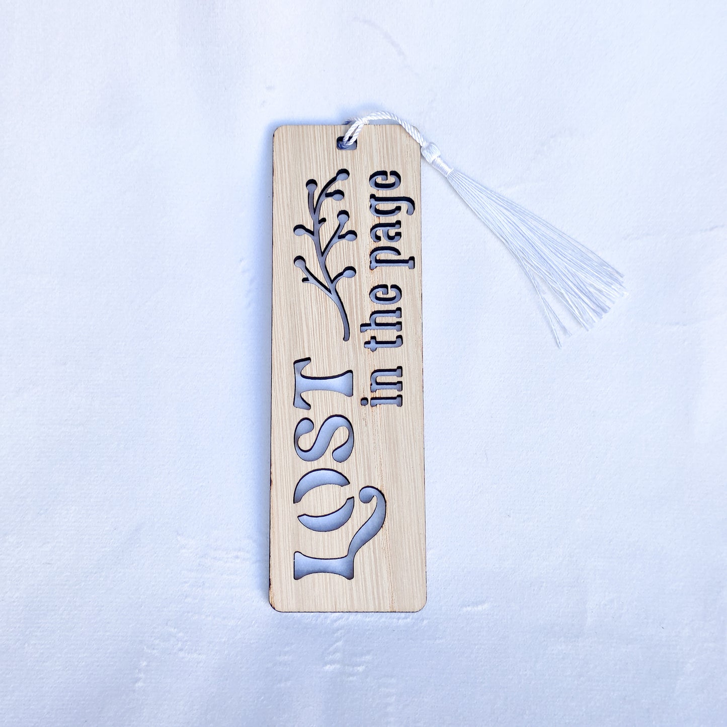 Oak Veneer Bookmarks - Laser Cut Text and design