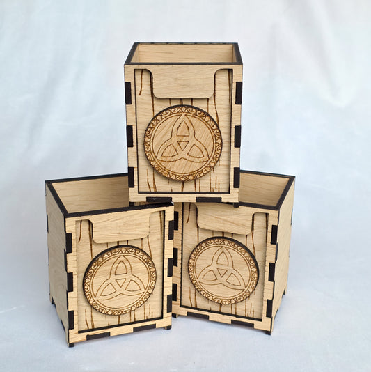 Dice Shaker/Pen Holder with Celtic Knot Design