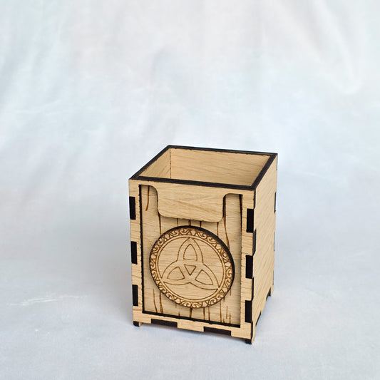 Dice Shaker/Pen Holder with Celtic Knot Design