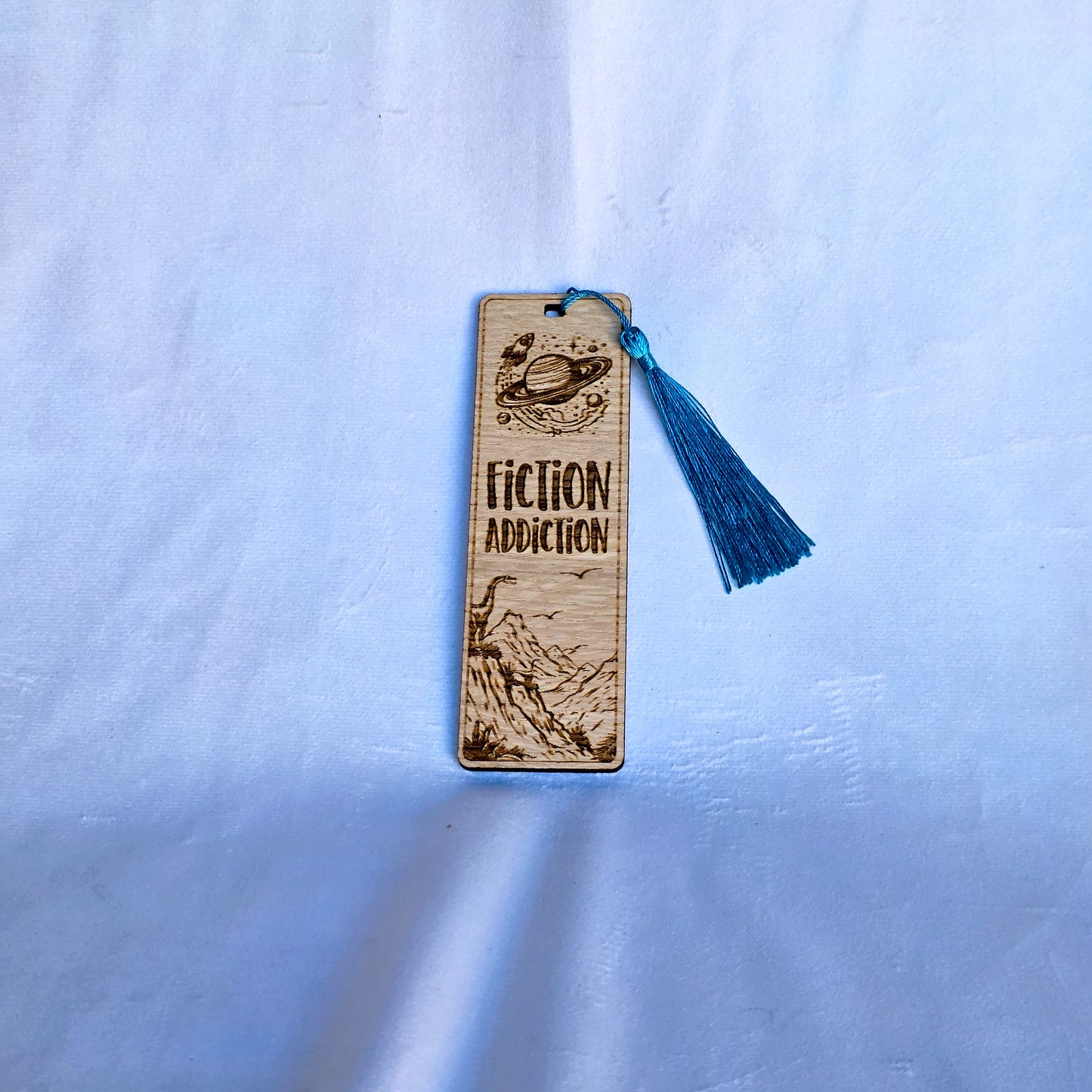 Laser Cut Oak Veneer Bookmark – Engraved Wooden Bookmark with Tassel