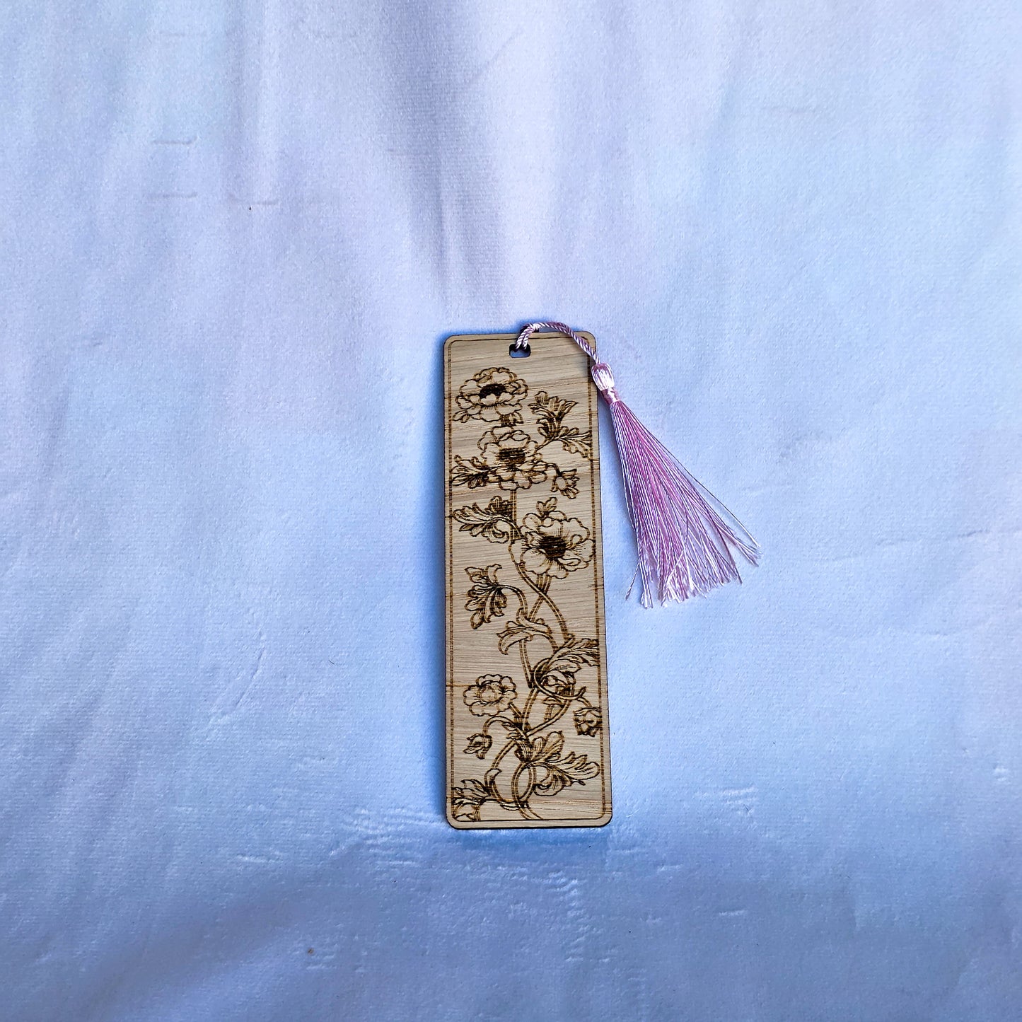 Laser Cut Oak Veneer Bookmark – Engraved Wooden Bookmark with Tassel