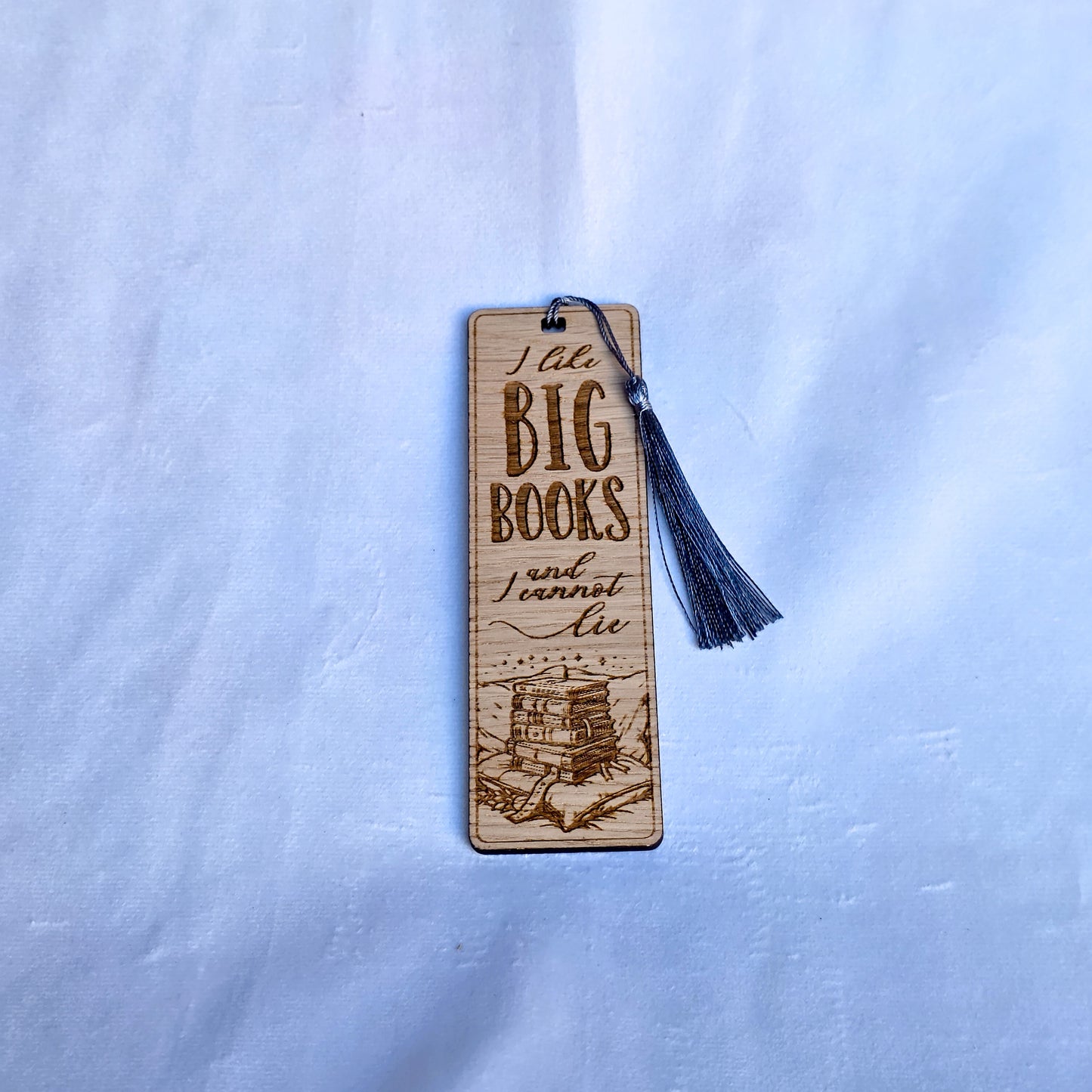 Laser Cut Oak Veneer Bookmark – Engraved Wooden Bookmark with Tassel