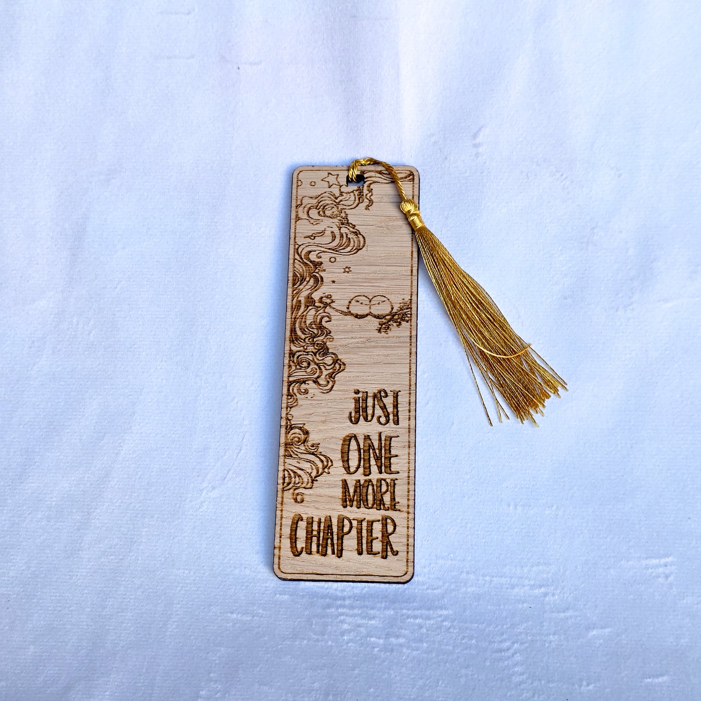 Laser Cut Oak Veneer Bookmark – Engraved Wooden Bookmark with Tassel