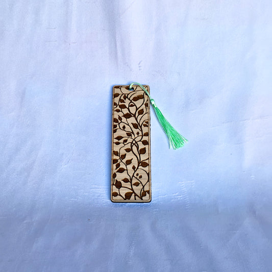 Laser Cut Oak Veneer Bookmark – Engraved Wooden Bookmark with Tassel