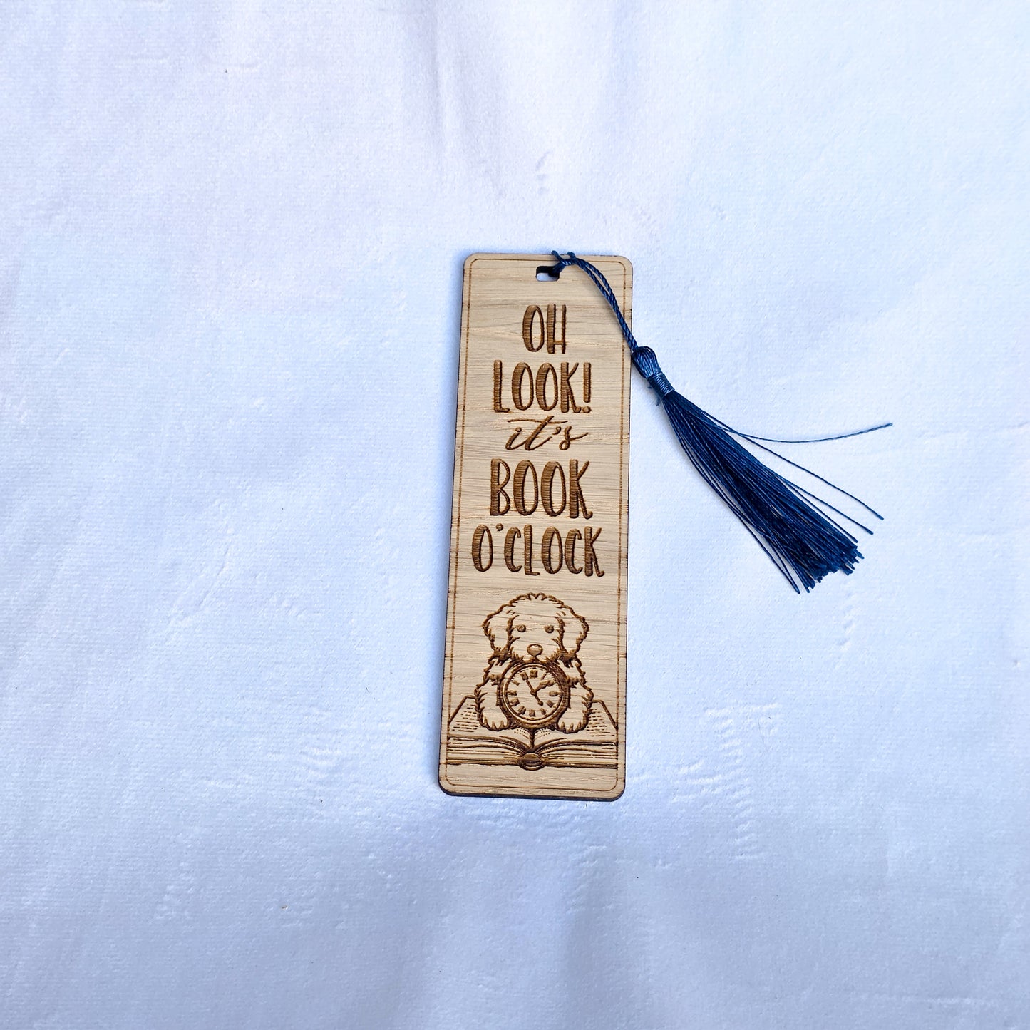 Laser Cut Oak Veneer Bookmark – Engraved Wooden Bookmark with Tassel