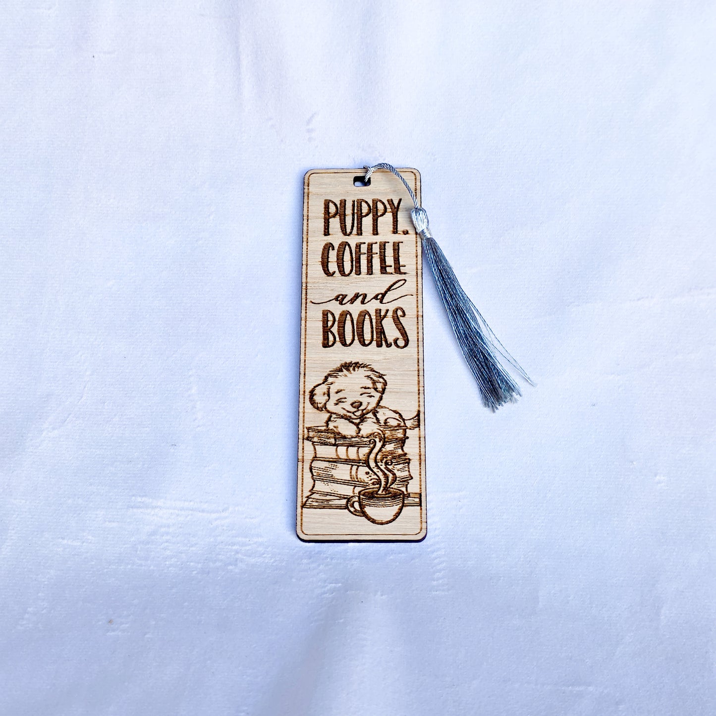 Laser Cut Oak Veneer Bookmark – Engraved Wooden Bookmark with Tassel