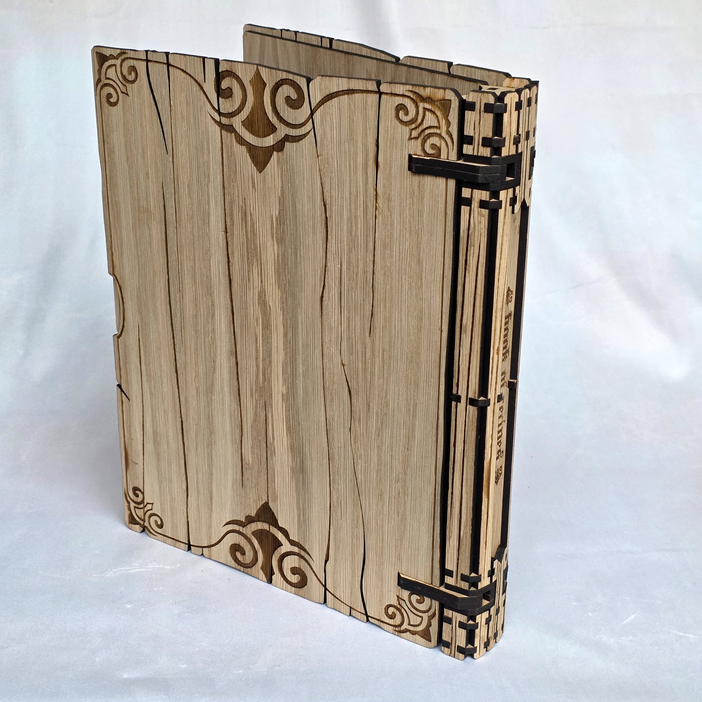 Oak Veneer “Book of Recipes” Wooden Ring Binder – Laser Engraved Recipe Folder (A4 & A5)