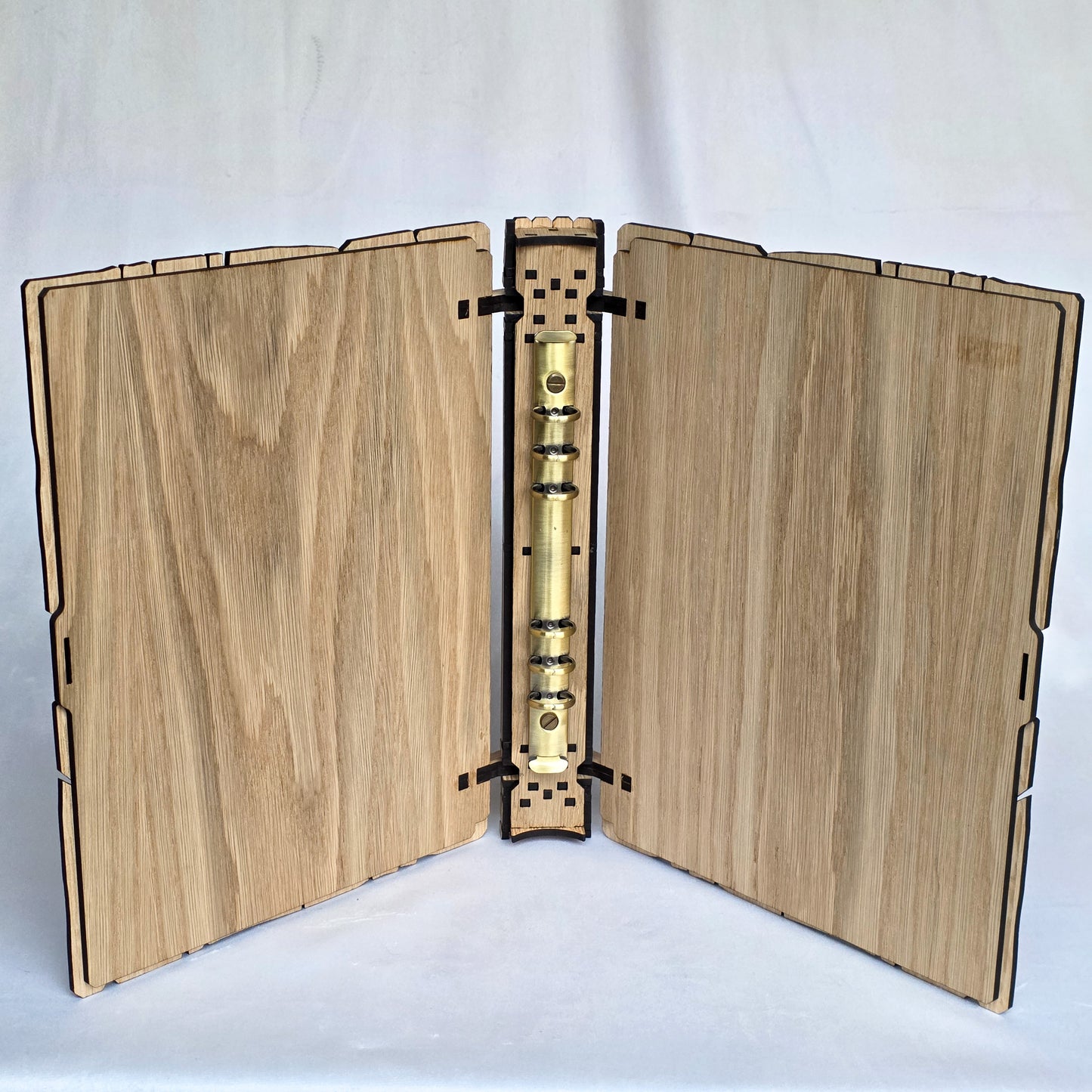Oak Veneer “Book of Recipes” Wooden Ring Binder – Laser Engraved Recipe Folder (A4 & A5)