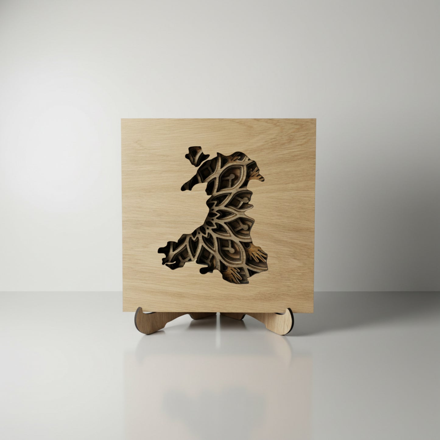 Wooden Wales Map Wall Art & Freestanding Decor