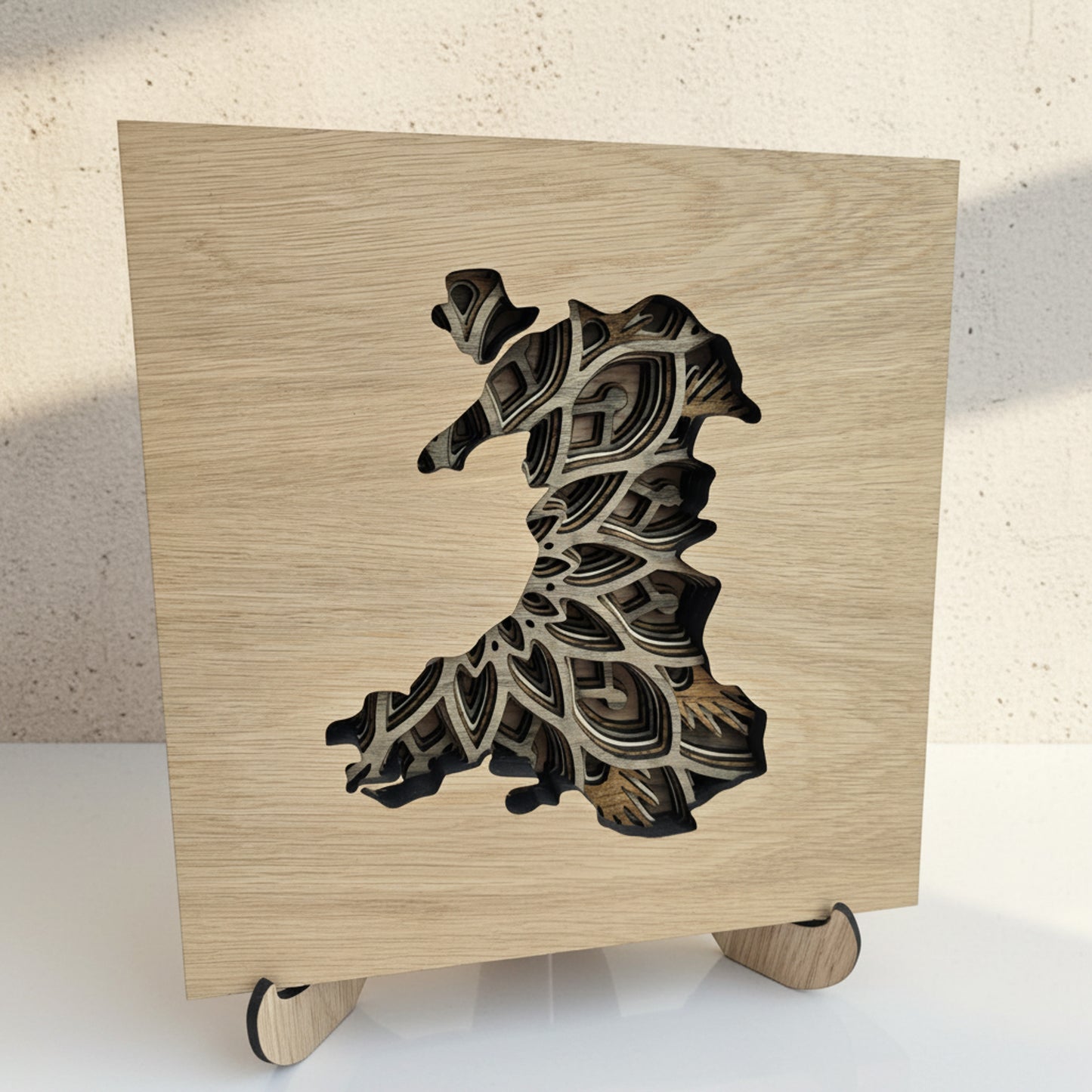 Wooden Wales Map Wall Art & Freestanding Decor