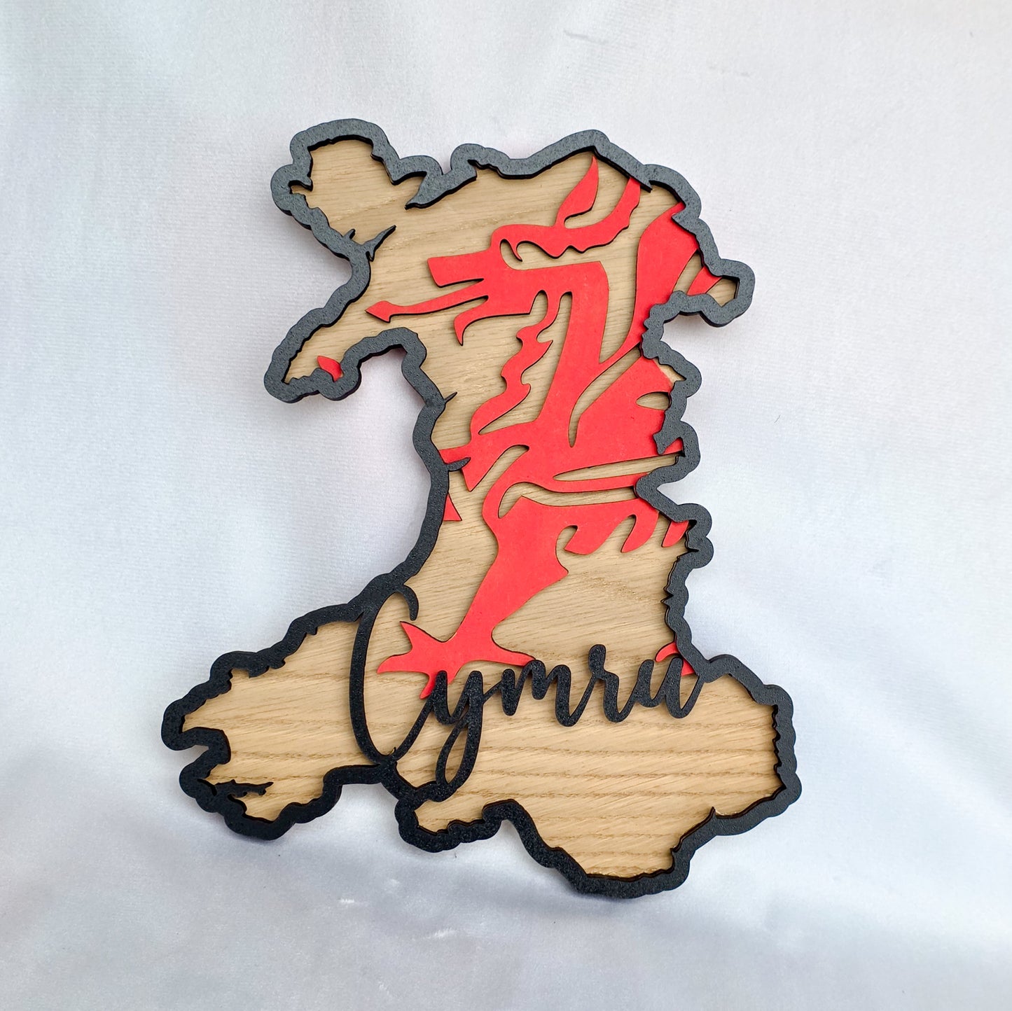 Layered Wooden Map of Wales Wall Art – Multi-Layer Veneer Statement Piece