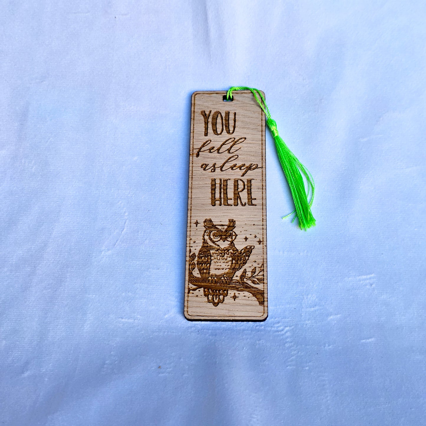 Laser Cut Oak Veneer Bookmark – Engraved Wooden Bookmark with Tassel
