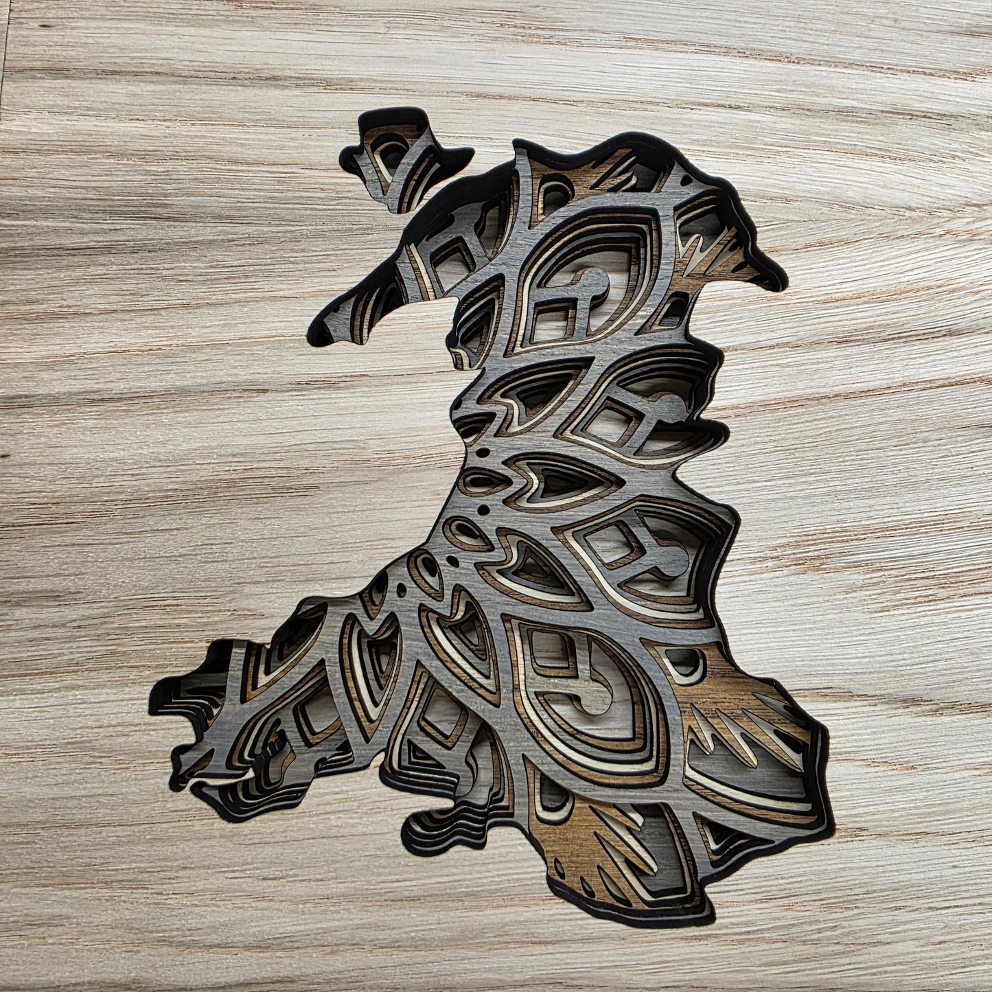 Wales Map Art - with stand
